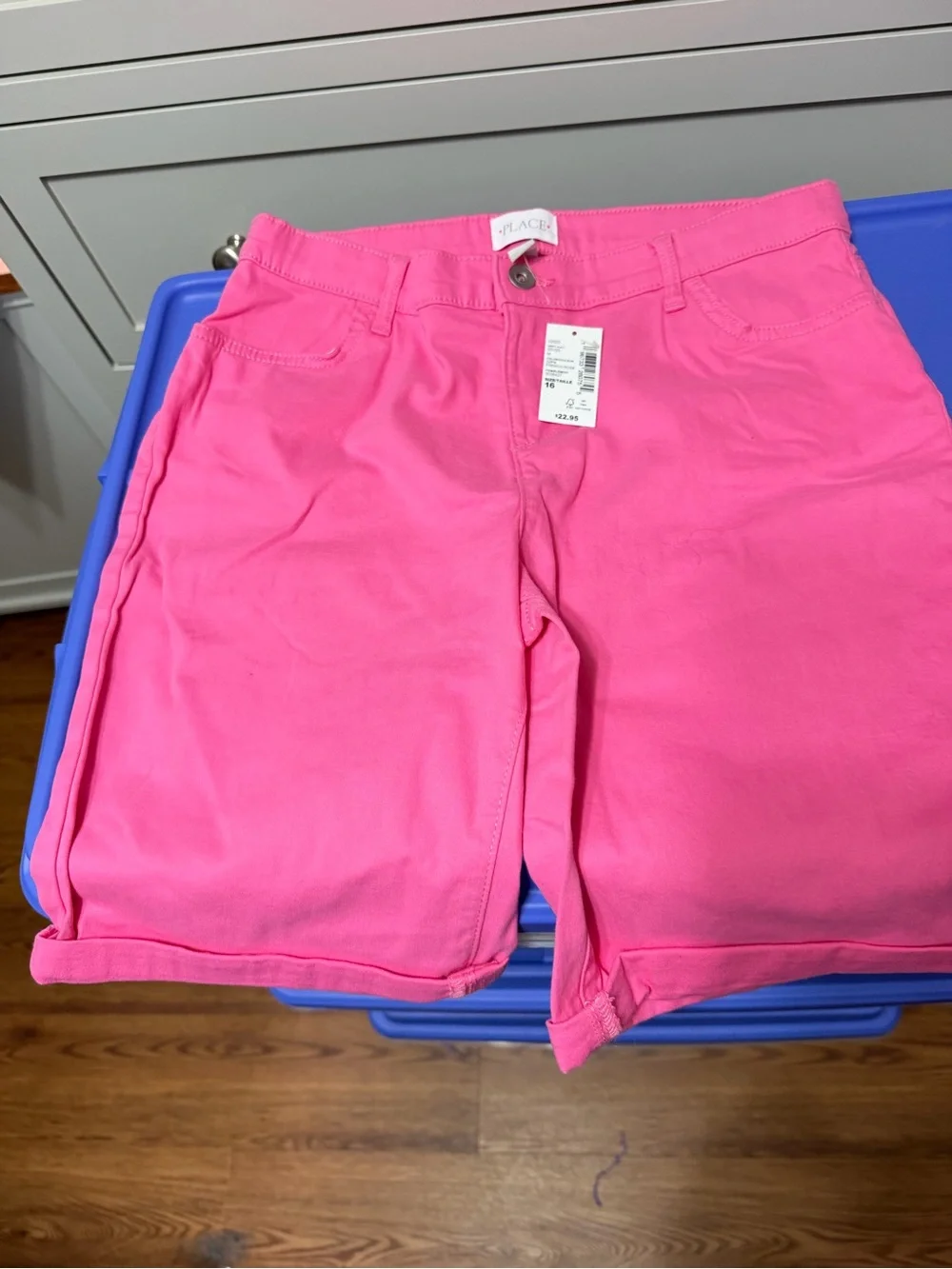 The Children's Place Hot Pink Roll-Cuff Shorts